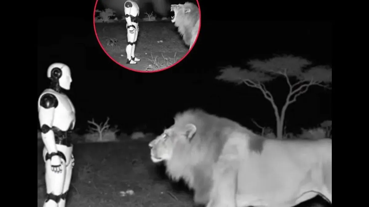 Un robot face à un lion, un bug à 500 000 $… sauf que NON, ça n’a jamais existé !